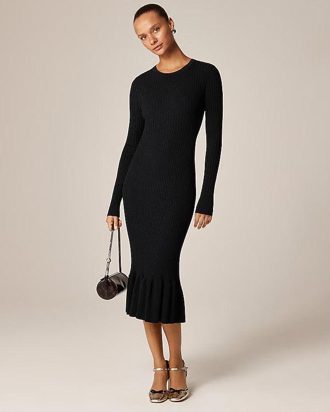 Super-stretch ruffle sweater-dress | J. Crew US