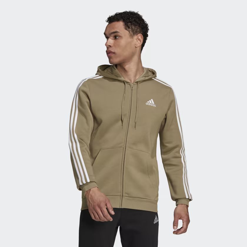 Essentials Fleece 3-Stripes Full-Zip Hoodie | adidas (US)