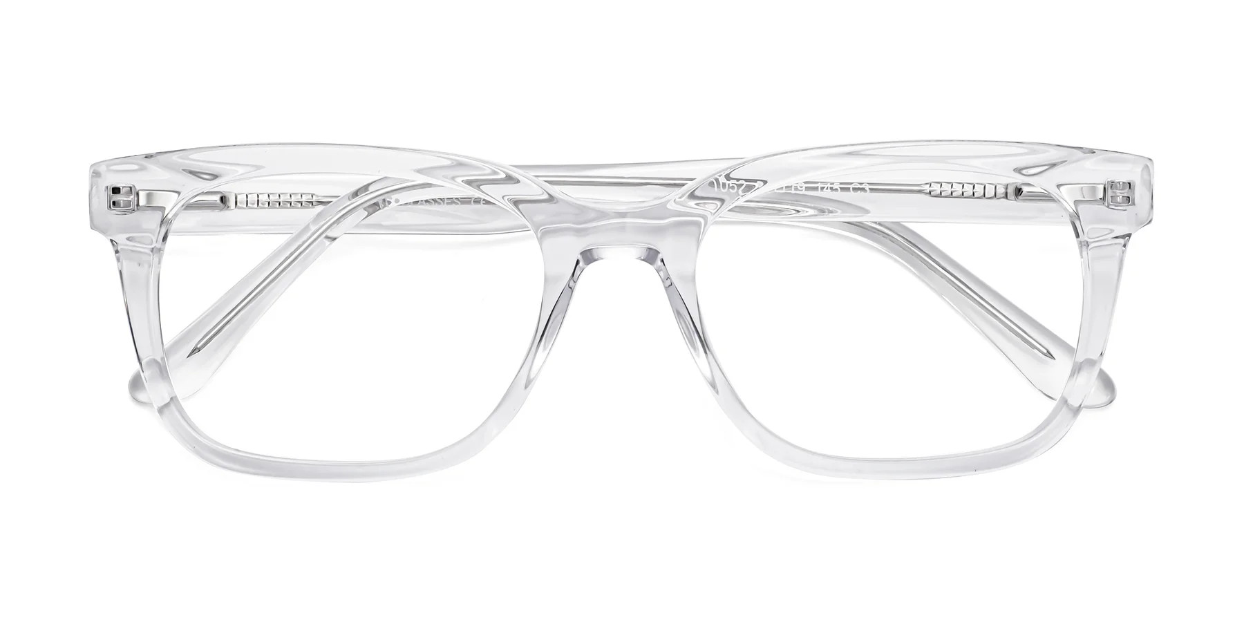Clear Medium Thick Acetate Trapezoid Reading Glasses | Yesglasses