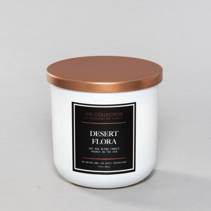 12oz White Glass Jar 2-Wick Candle Desert Flora - The Urban Collection by Chesapeake Bay Candle | Target