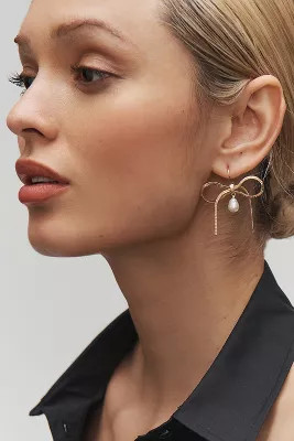 Pearl Bow Earrings | Anthropologie (US)