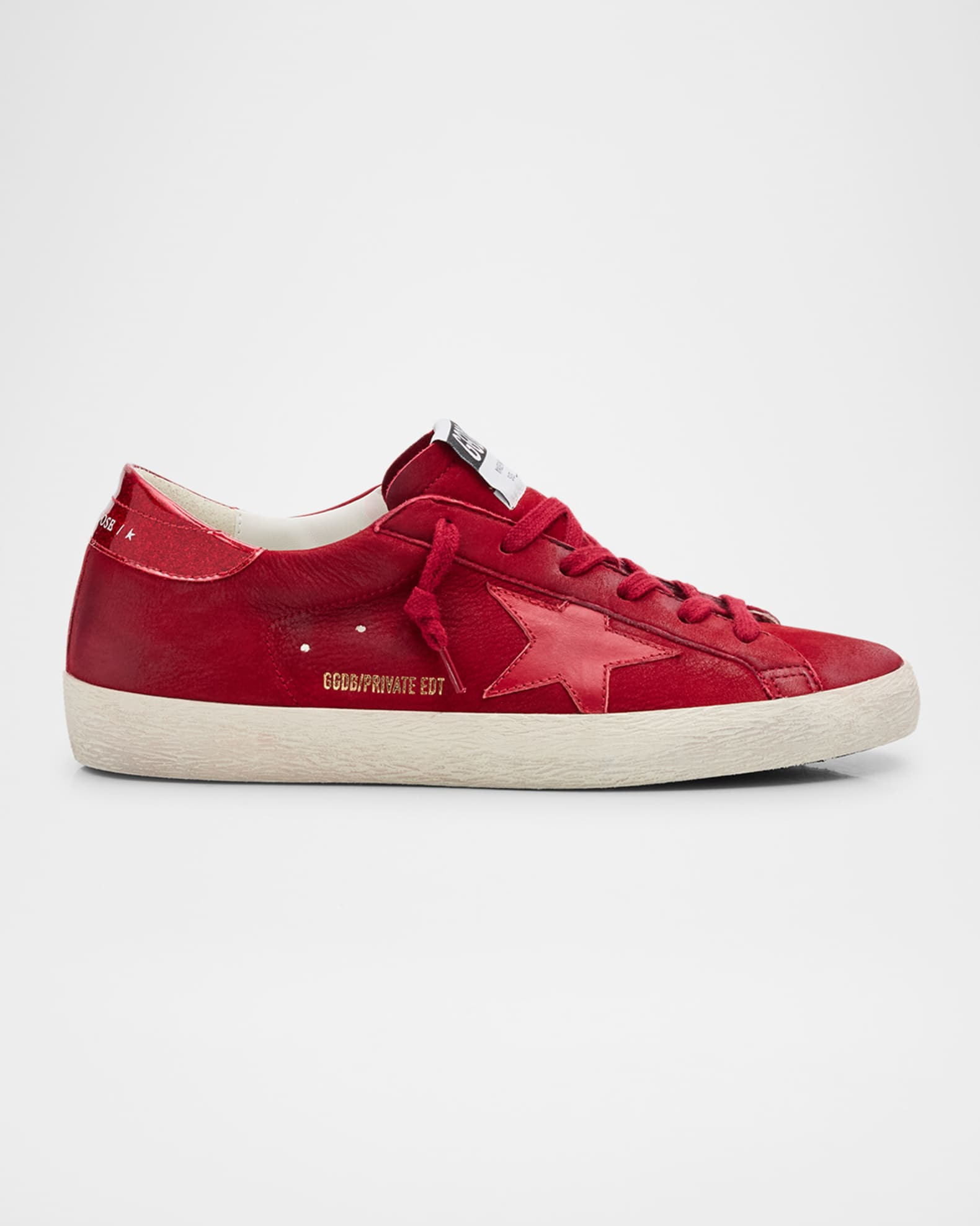 Superstar Mixed Leather Low-Top Sneakers | Neiman Marcus