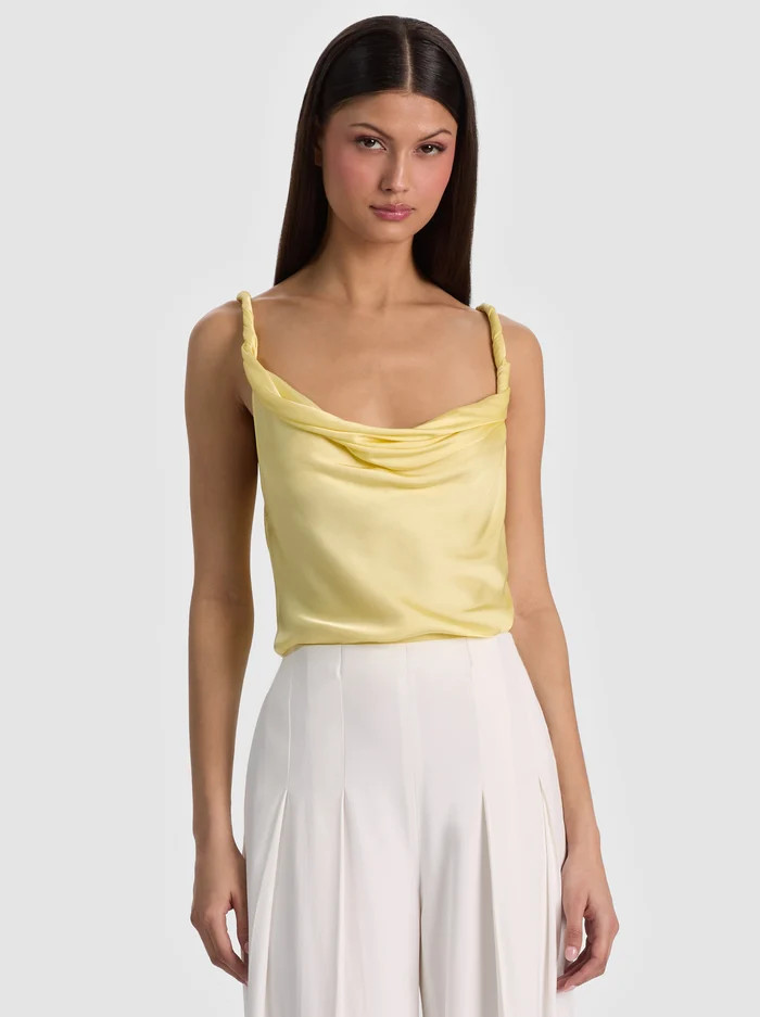 MONIQUE TWIST STRAP TANK | Alice + Olivia