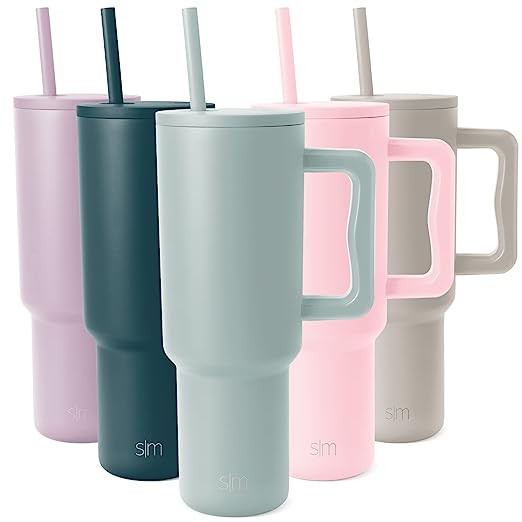 Simple Modern 40 oz Tumbler with Handle and Straw Lid | Insulated Reusable Stainless Steel Water ... | Amazon (US)