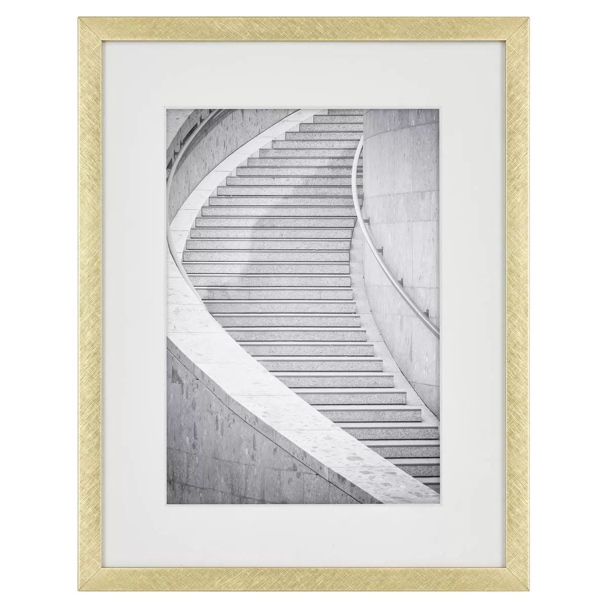 7.4" x 9.4" Matted to 5" x 7" Thin Metal Tabletop Frame Brass - Threshold™ | Target