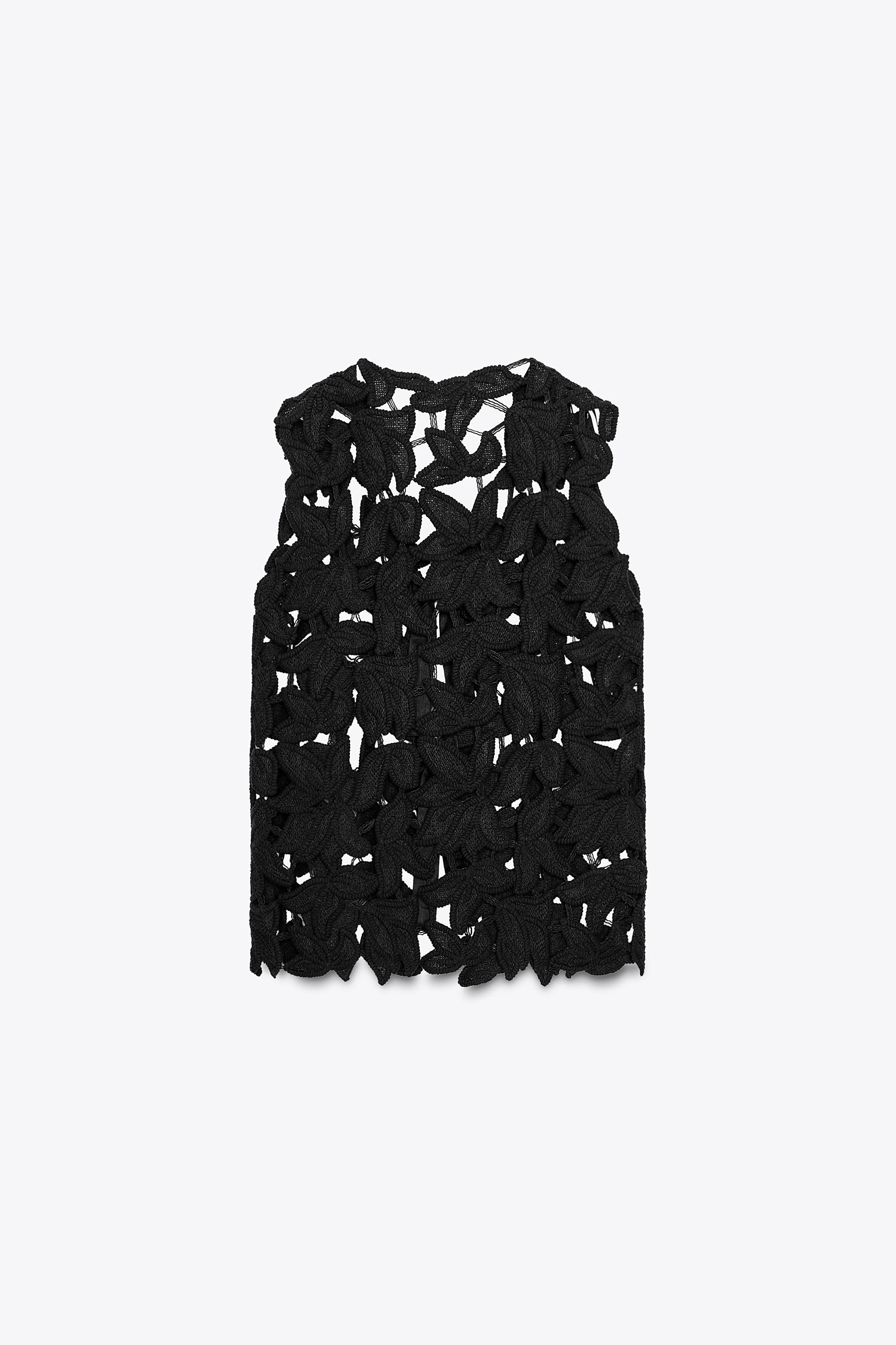 ZW COLLECTION CROCHET WAISTCOAT | Zara UK