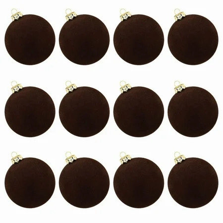 12pcs Velvet Christmas Balls Ornaments 2.36 Inch Flocked Plastic Hanging Balls for Christmas Tree Decorations | Walmart (US)