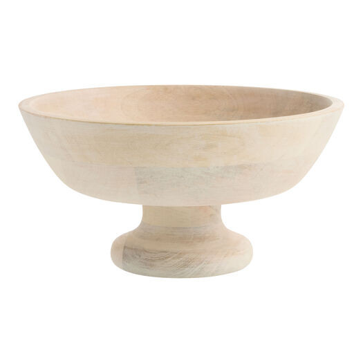 Whitewash Wood Pedestal Serving Bowl by World Market | World Market