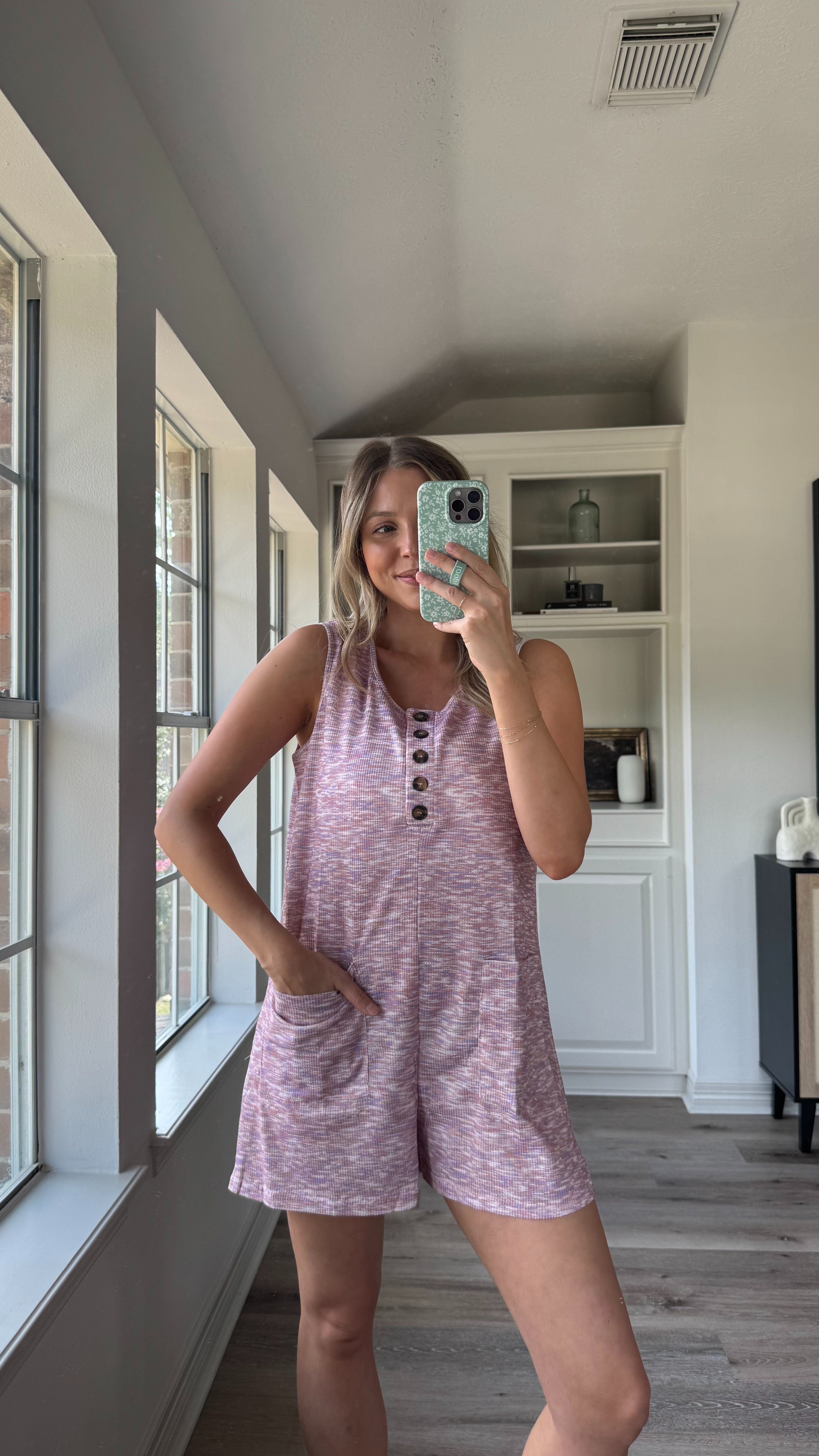 Light weight comfy romper for summer! The buttons are functional, making it nursing friendly. I'd size up though if you're tall! I'm 5'7 wearing a size M.  

 

#LTKSeasonal #LTKFindsUnder50 #LTKStyleTip