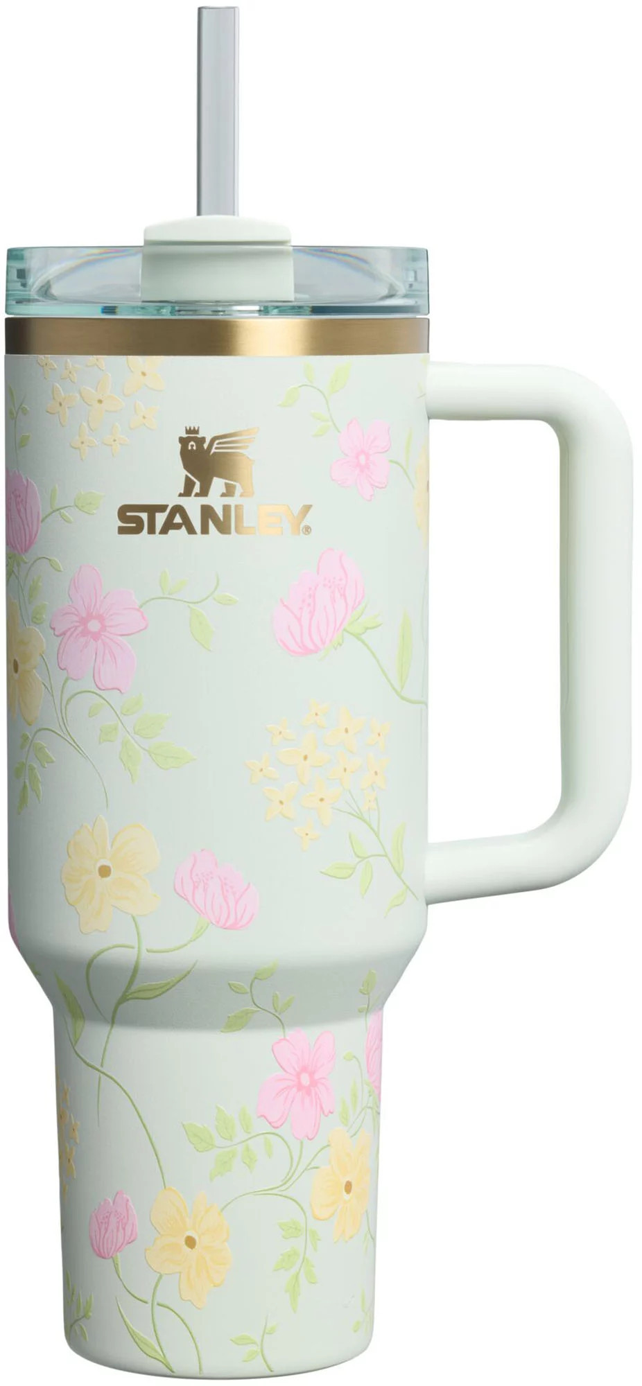 Stanley 40 oz. Quencher H2.0 FlowState Tumbler - Spring Blossoms Green | Golf Galaxy