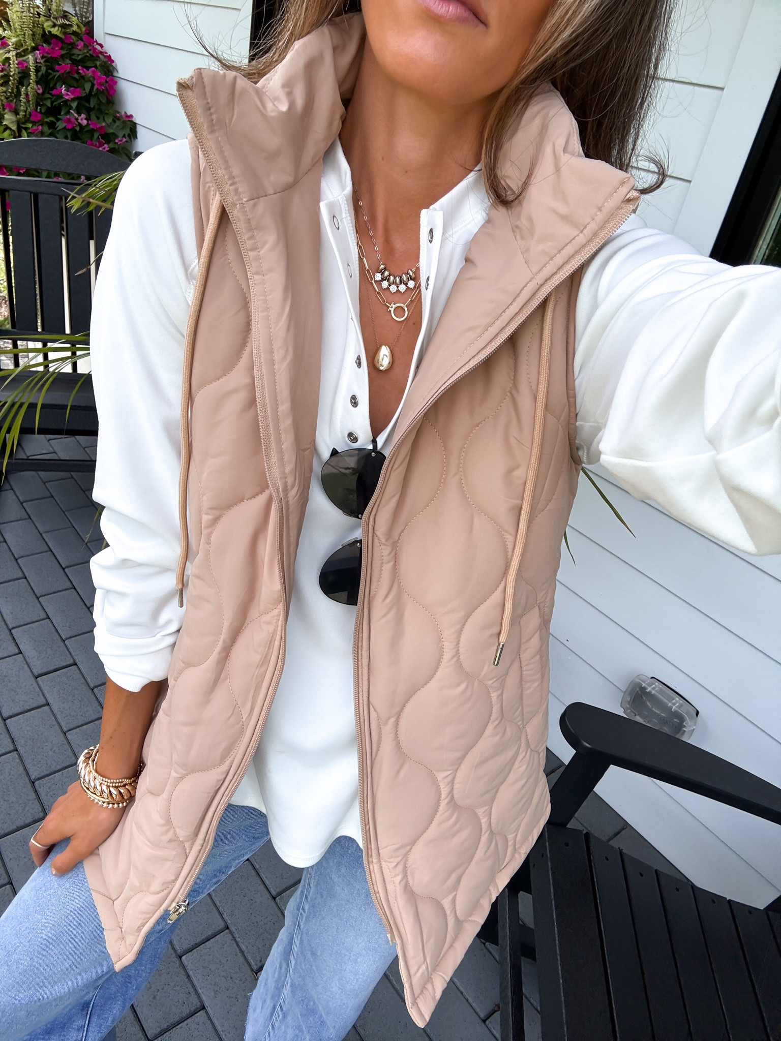 Scroll to shop. Casual vest outfit. Wearing a small vest and pullover top. Jeans are my tts - 25. Follow for more.

#LTKootd #LTKgrwm #LTKdayinmylife