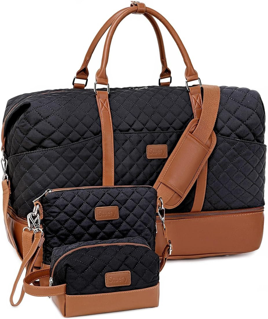 Weekender Bags for Women with Toiletry Bags Large Overnight Bags Travel Duffel Bag Carry On Shoul... | Amazon (US)