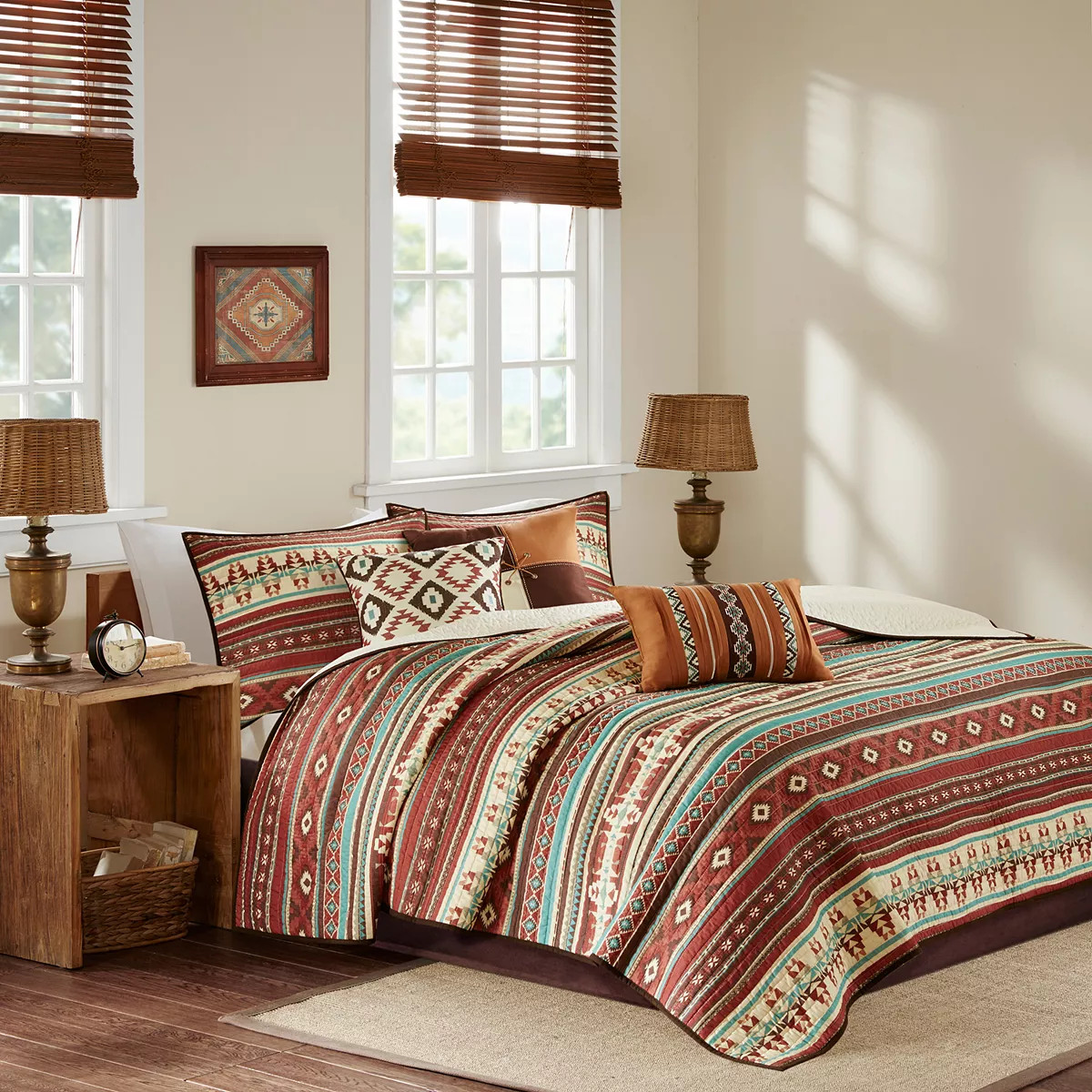 Madison Park 6-piece Davy Quilt Set with Shams and Throw Pillows | Kohl's
