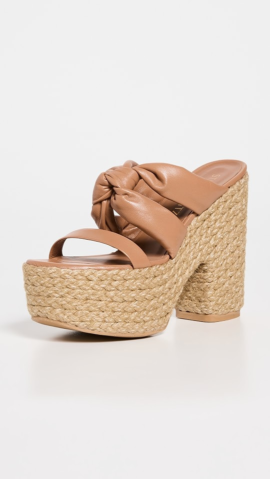 145mm Playa So High Knot Platform Slides | Shopbop
