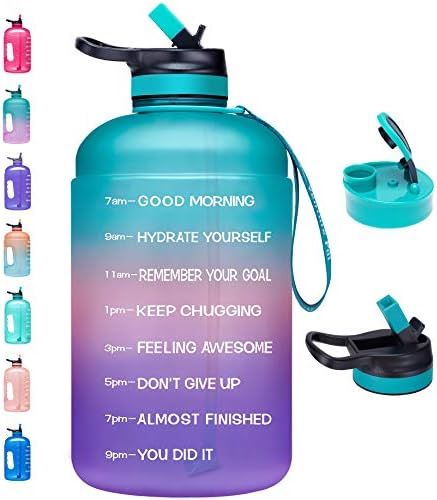 Venture Pal Large 1 Gallon Motivational Water Bottle with 2 Lids (Chug and Straw), Leakproof BPA ... | Amazon (US)