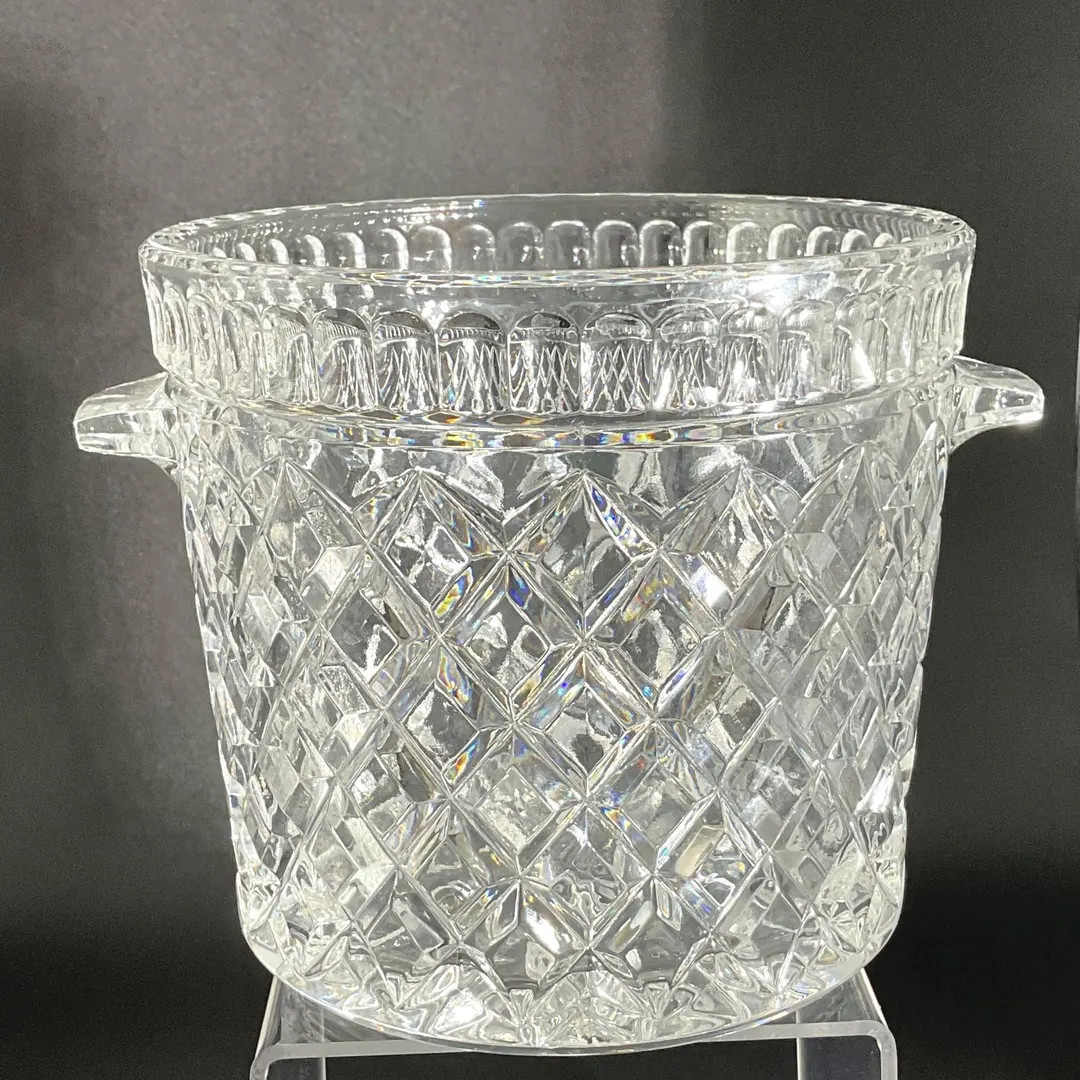 Beautiful Vintage Crystal Handled Ice Bucket - Etsy | Etsy (US)