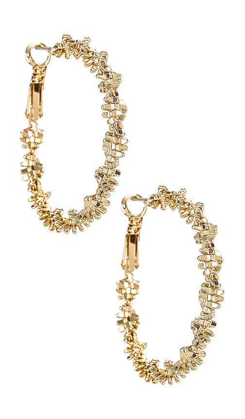 Textured Hoop Earrings in Gold | Revolve Clothing (Global)