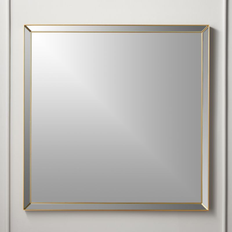 Bisel Beveled Square Mirror Copper + Reviews | CB2 | CB2
