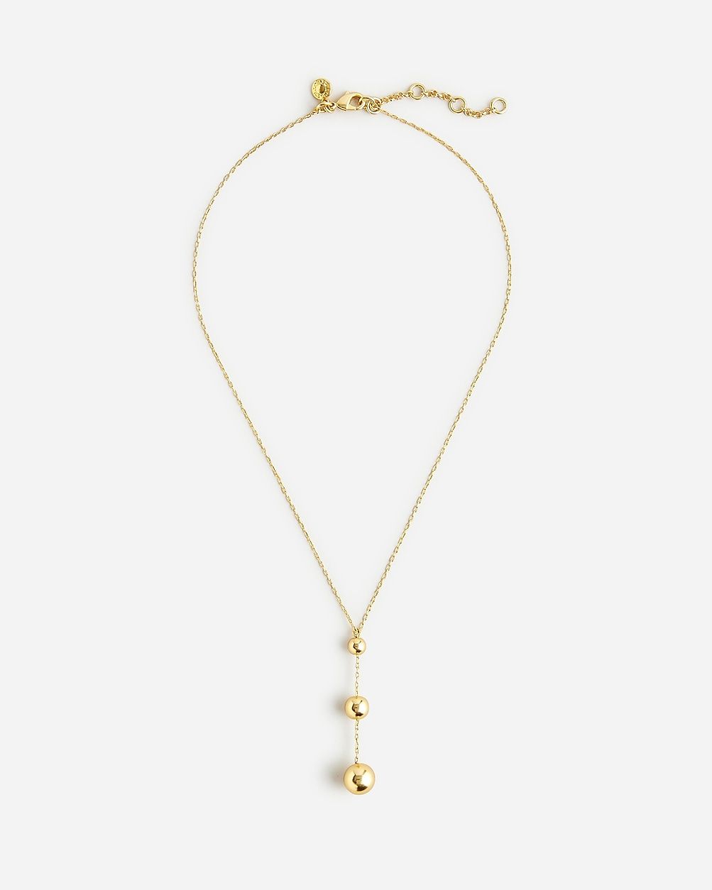 Metallic bead lariat necklace | J.Crew US