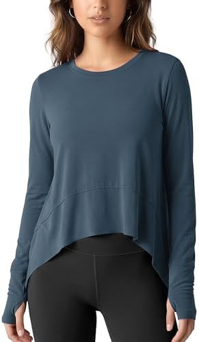 ODODOS Long Sleeve Tee for Women with Thumb Hole Athletic Gym Workout Crop Tops Yoga Shirts | Amazon (US)