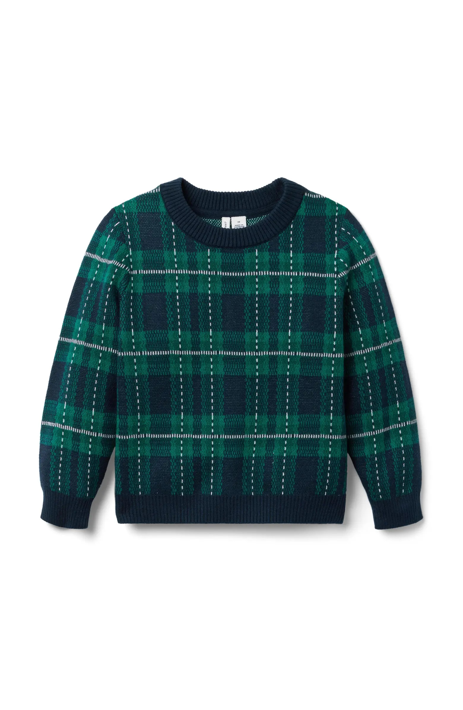 Janie and Jack The Holiday Tartan Sweater | Nordstrom | Nordstrom