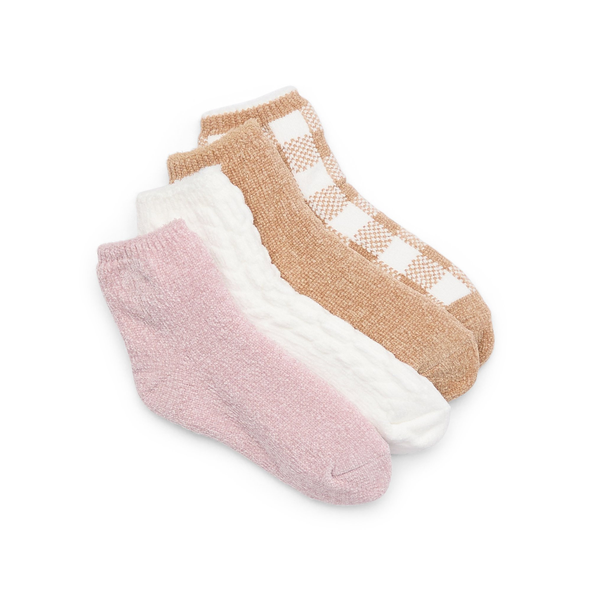Joyspun Women's Crew Chenille Socks, 4-Pack, Fits Shoe Sizes 4-10 | Walmart (US)
