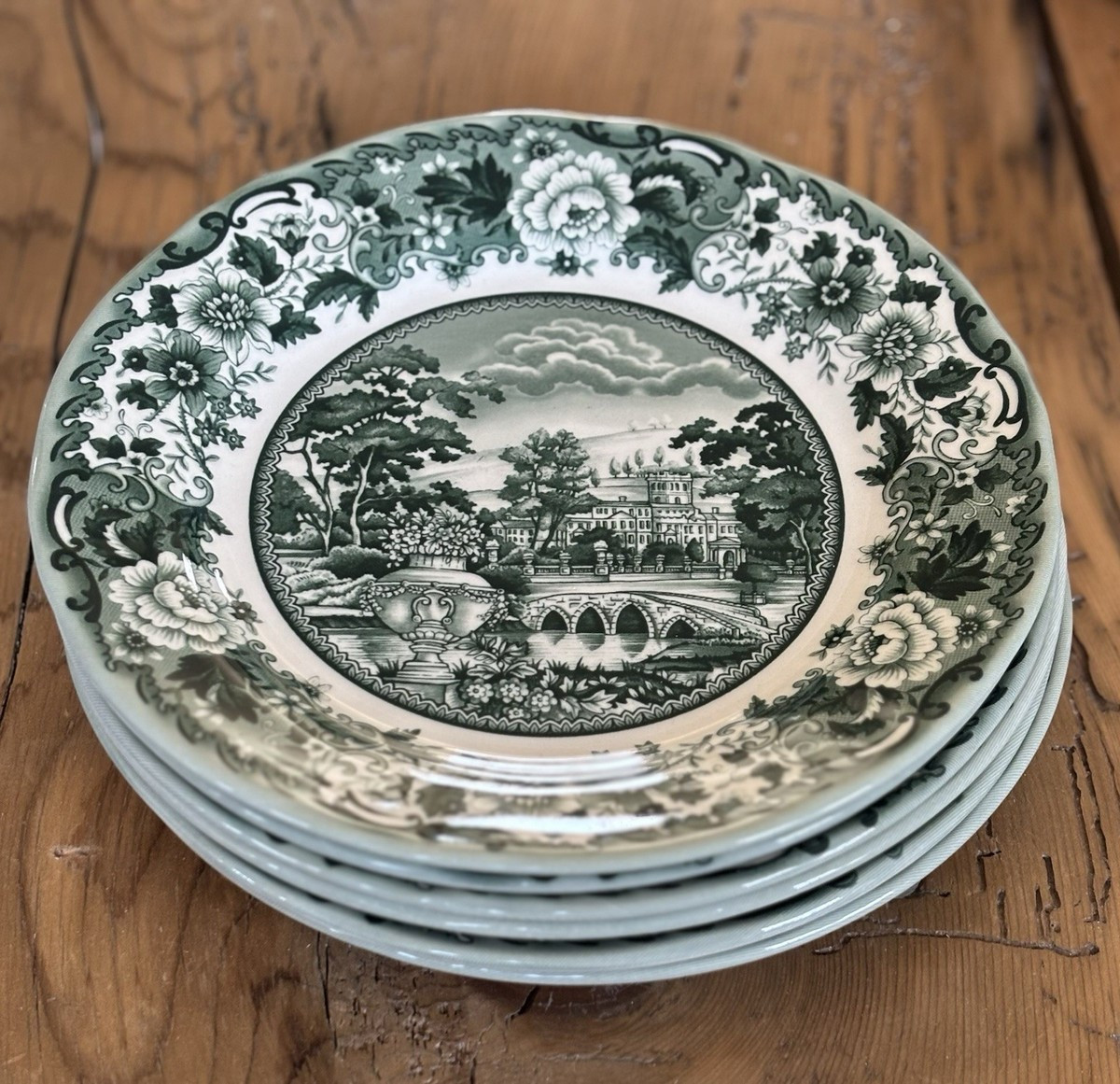 LEGEND British Heritage Earthenware BELMONT Green SALAD Plates 8" ~ Set of 6 | eBay US