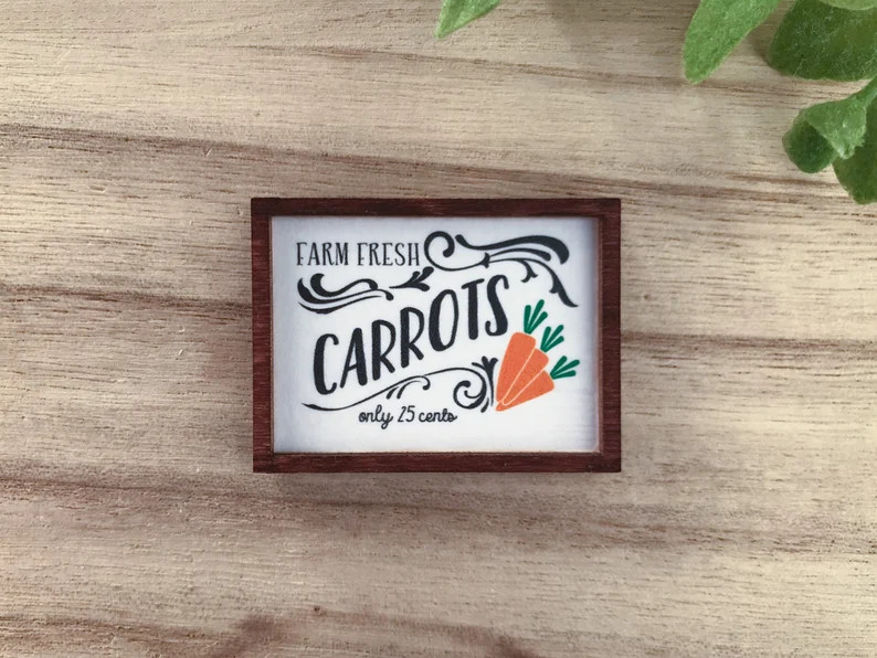 Wood Framed Miniature Sign | Farmhouse Type | Tiered Tray Décor | Handmade in U.S.A. - Farm Fres... | Etsy (US)