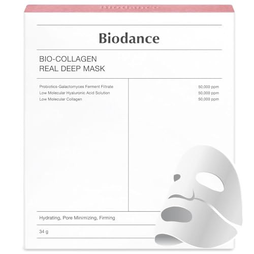 BIODANCE Bio-Collagen Real Deep Mask, Hydrating Overnight Hydrogel Mask, Pore Minimizing, Elastic... | Amazon (US)