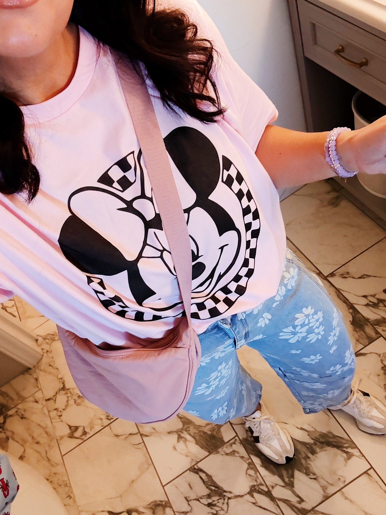 Large tee
Medium stretchy denim - so comfy 
Sneakers true to size 

#LTKootd #LTKSeasonal #LTKTravel