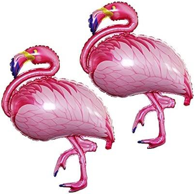 GOER Flamingos Foil Balloons,2 Pcs Giant Helium Balloons for Flamingos Theme Birthday Party Decor... | Amazon (US)