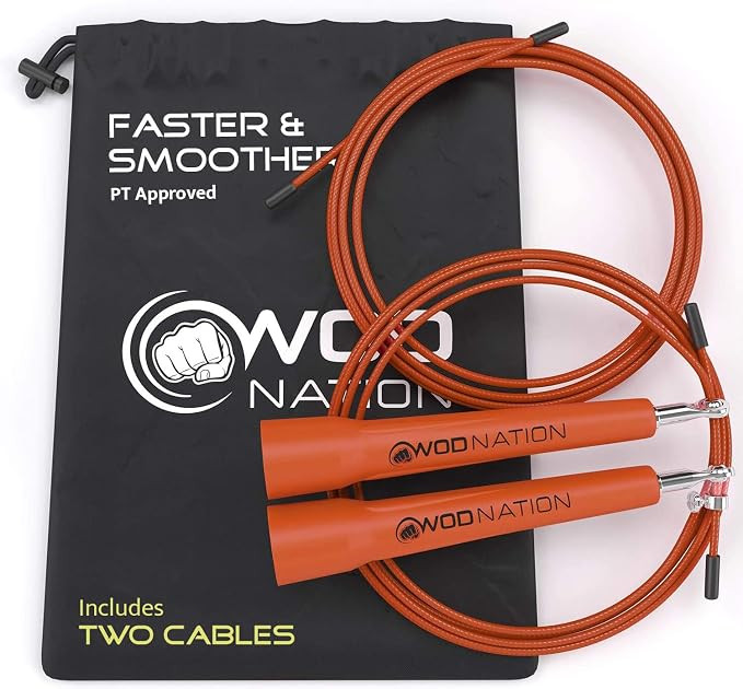 WOD Nation Adjustable Speed Jump Rope For Men, Women & Children - Blazing Fast Fitness Skipping R... | Amazon (US)