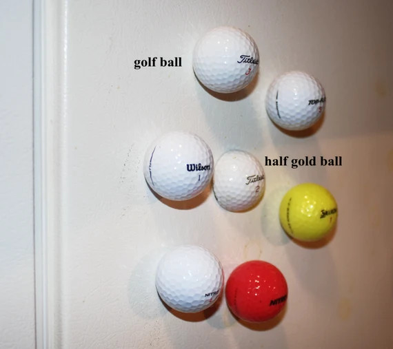 Real Handcrafted Golf Ball Refrigerator Magnets | Etsy (US)