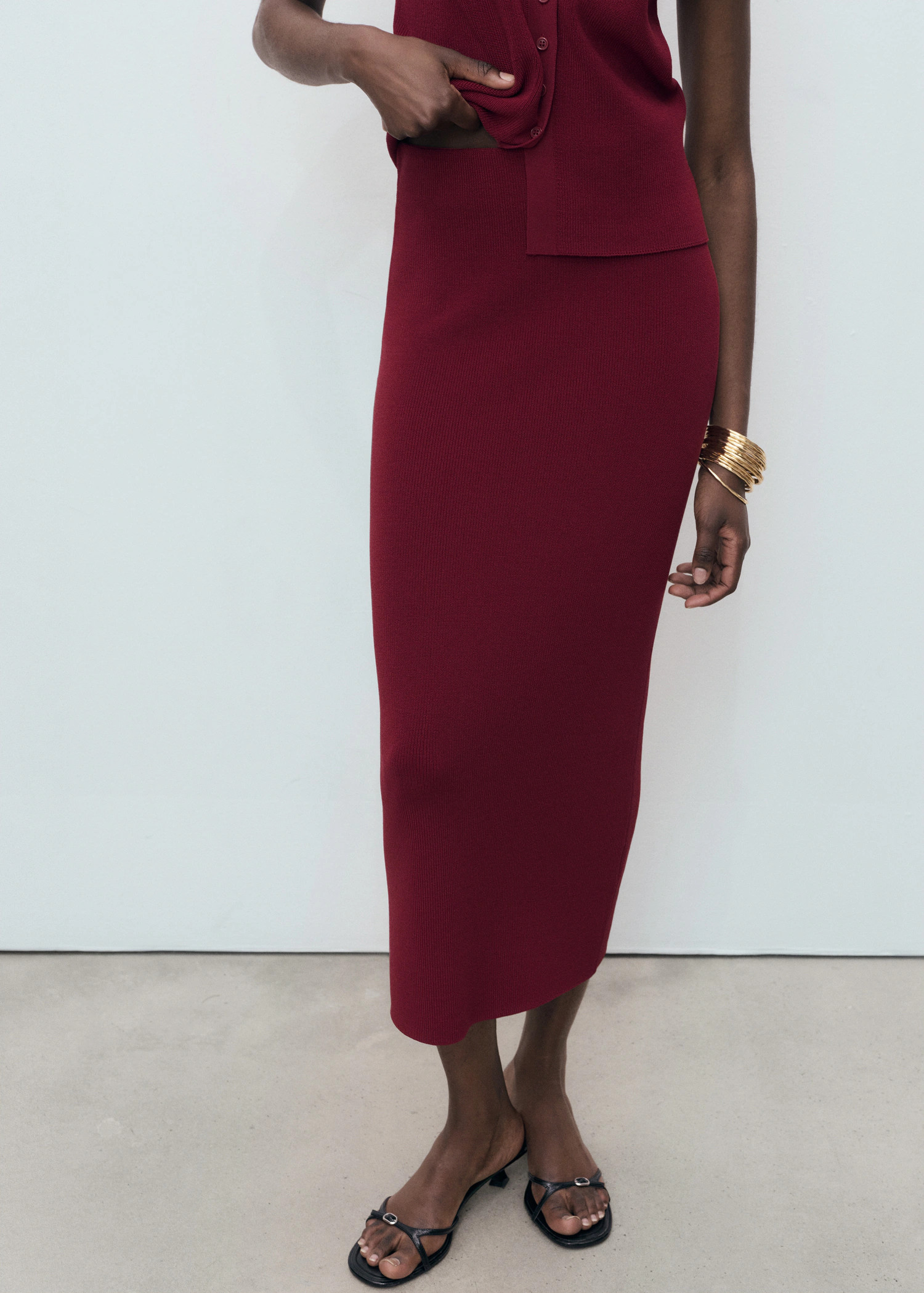 Fine knit midi skirt | Mango (US/MX/AU)