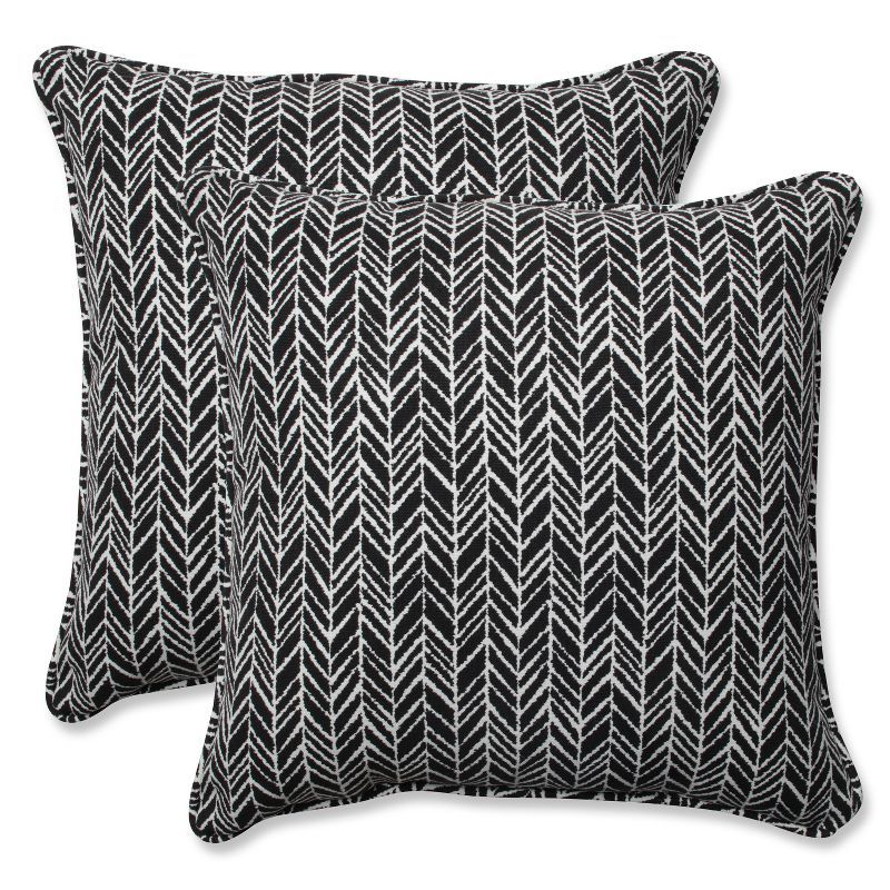 Outdoor/Indoor Herringbone Throw Pillow Set of 2 - Pillow Perfect® | Target