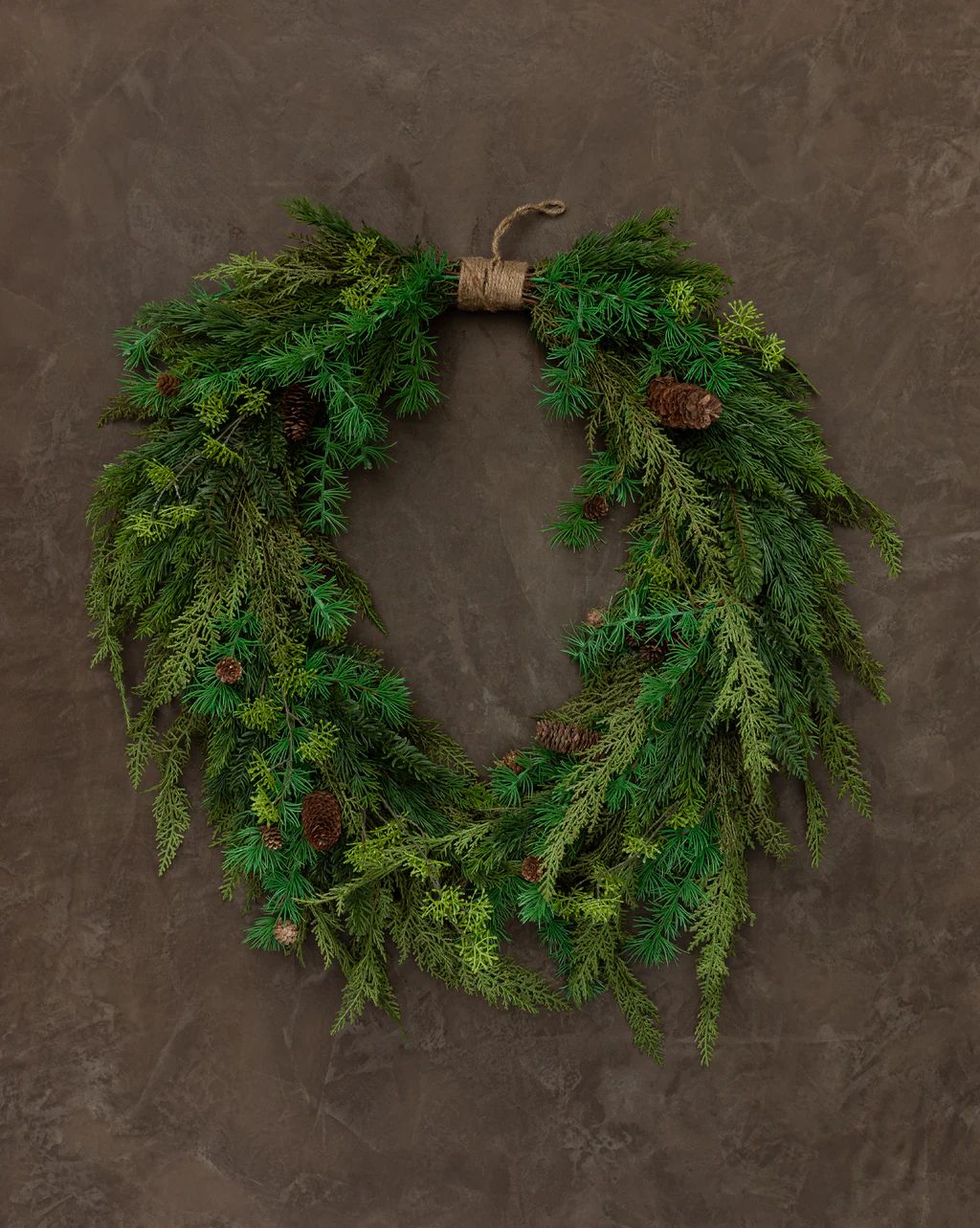 Faux Cedar & Pinecone Wreath | McGee & Co.