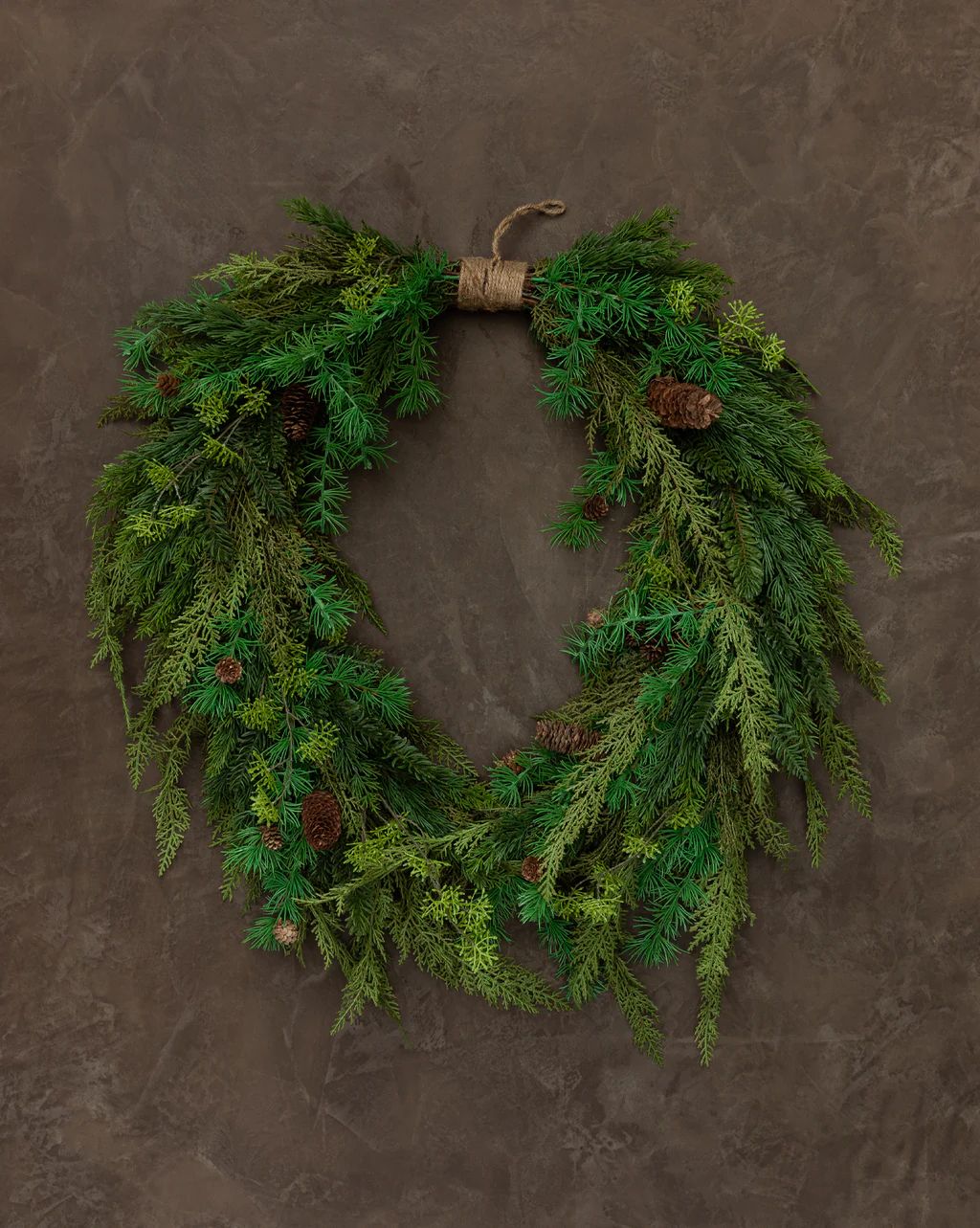 Faux Cedar & Pinecone Wreath | McGee & Co.