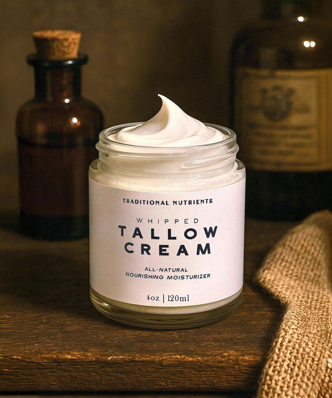 Whipped Tallow Face Cream GRASS FED + Plain, No Additives, Tallow Face Cream, Tallow Lotion, Glas... | Etsy (US)