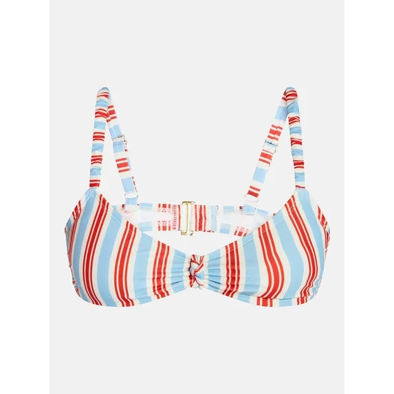 Time and Tru Women's and Women's Plus Knot Front Bralette Bikini Top, Sizes XS-3X | Walmart (US)