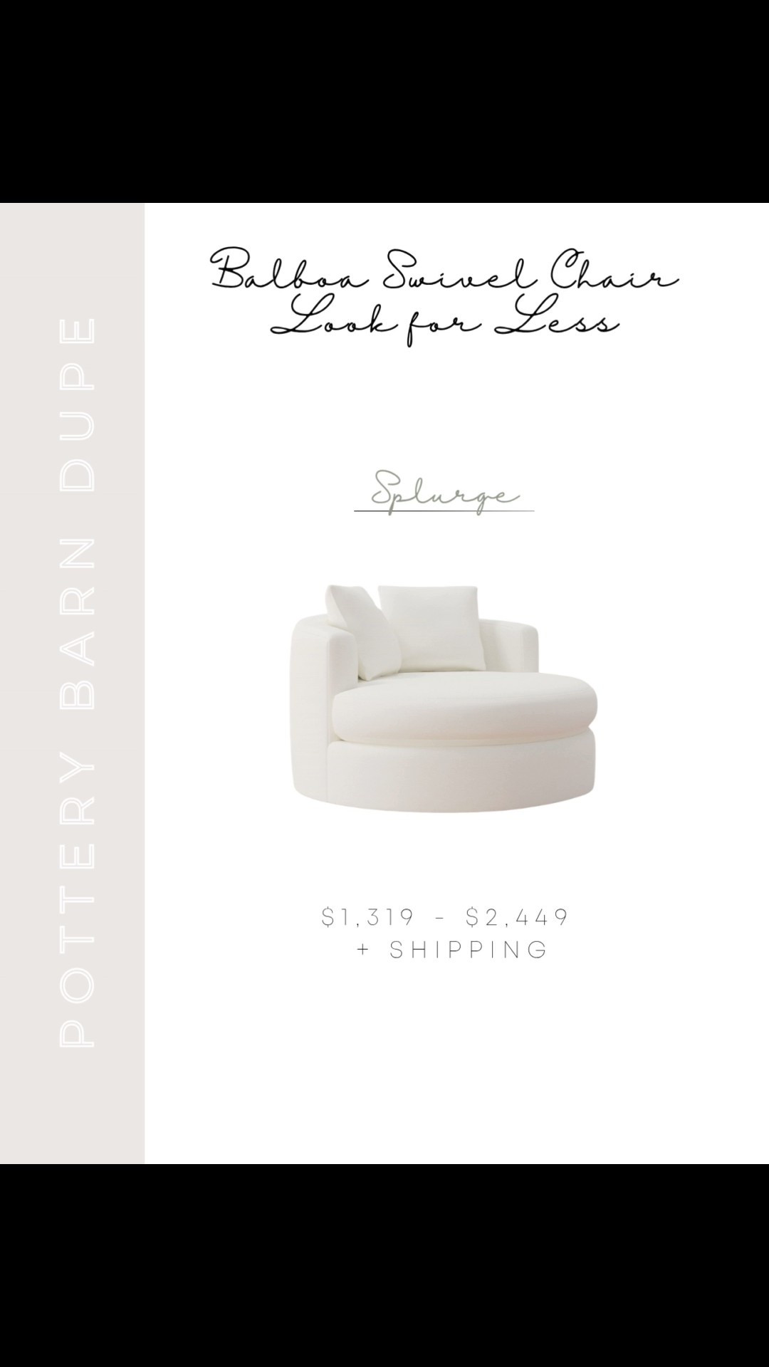 Pottery Barn Balboa Swivel Chair Dupe | Pottery Barn Inspired | Pottery Barn Look for Less | Pottery Barn Look Alike

Top selling oversized chairs  | Round daybed | oversized round chair | oversized accent chair | recessed arm swivel chair | oversized swivel chair | swivel barrel chair | Oversized barrel swivel chair | oversized upholstered swivel chair | oversized living room swivel chair | oversized swivel chair | large swivel chair | large living room swivel chair | large barrel swivel chair | swivel accent chair | oversized swivel accent chair | down filled swivel chair | oversized down filled swivel chair | splurge or save | living room chair | living room seating | oversized living room seating | oversized living room chair | cozy living room chair | world market oversized chair | world market rico chair | rico swivel chair 




#LTKStyleTip #LTKHome #LTKSaleAlert