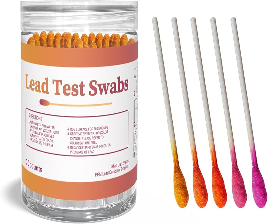 Lead Test Kit for Dishes, 30 Lead Test Swabs Upgraded Rapid Lead Paint Test Kit 30 Second Results... | Amazon (US)