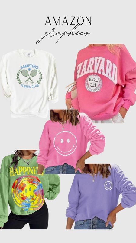 Amazon, graphics, sweatshirts, pullover, crewneck, best sellers, trendy, colorful 

#LTKfindsunder100 #LTKSeasonal #LTKstyletip