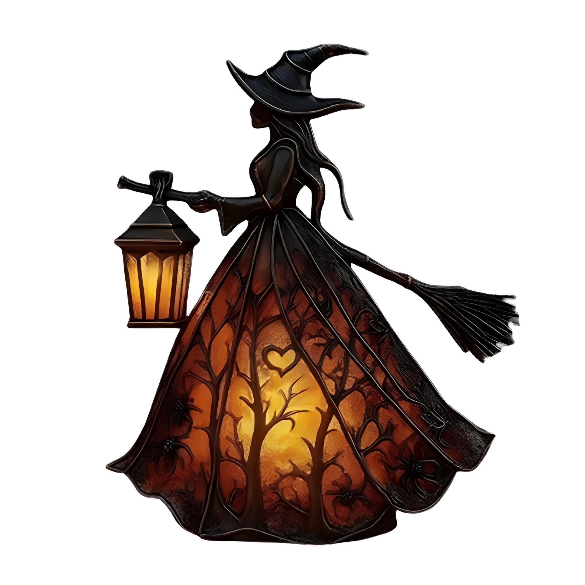 HIBIBUD 2026 New Halloween Witch Lamp,Stained Gothic Witch Hat Led Lamp for Stained Glass Inspire... | Walmart (US)