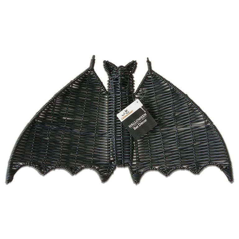 Woven Bat Tabletop Decor, Black, 9.25", Halloween by Way To Celebrate | Walmart (US)