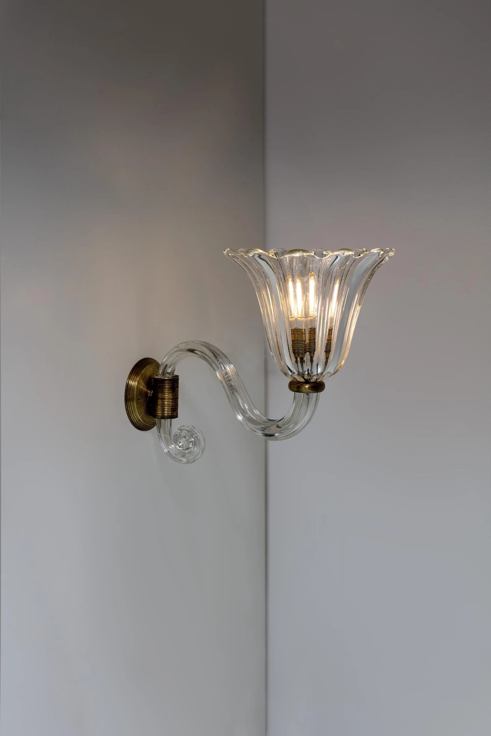 Art Deco Barovier & Toso Murano Glass Sconce Wall Lamp 1940s / Vintage Italian Bullicante Wall Li... | Etsy (US)