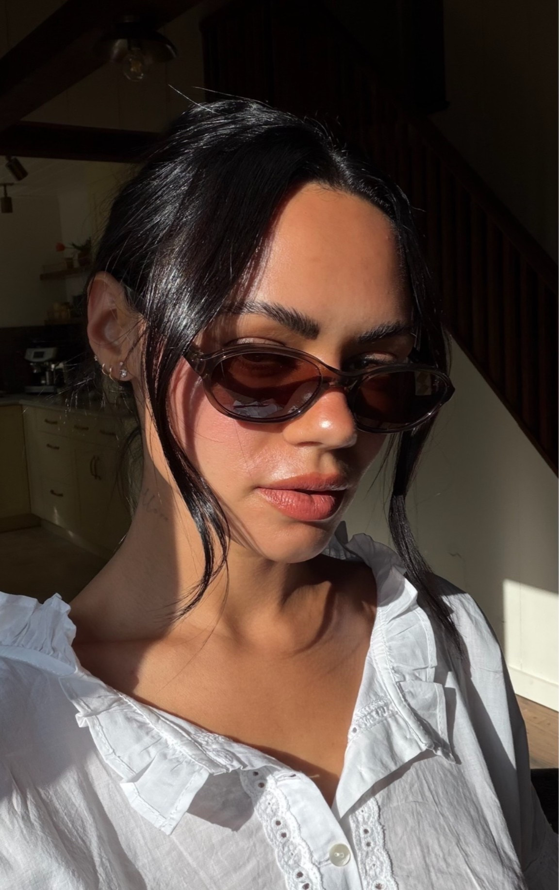 brown sunnies & a lace top >>>> wearing | wearing DMY Studios Bibi Transparent Brown Sunglasses

#LTKdayinmylife #LTKootd #LTKstorytime