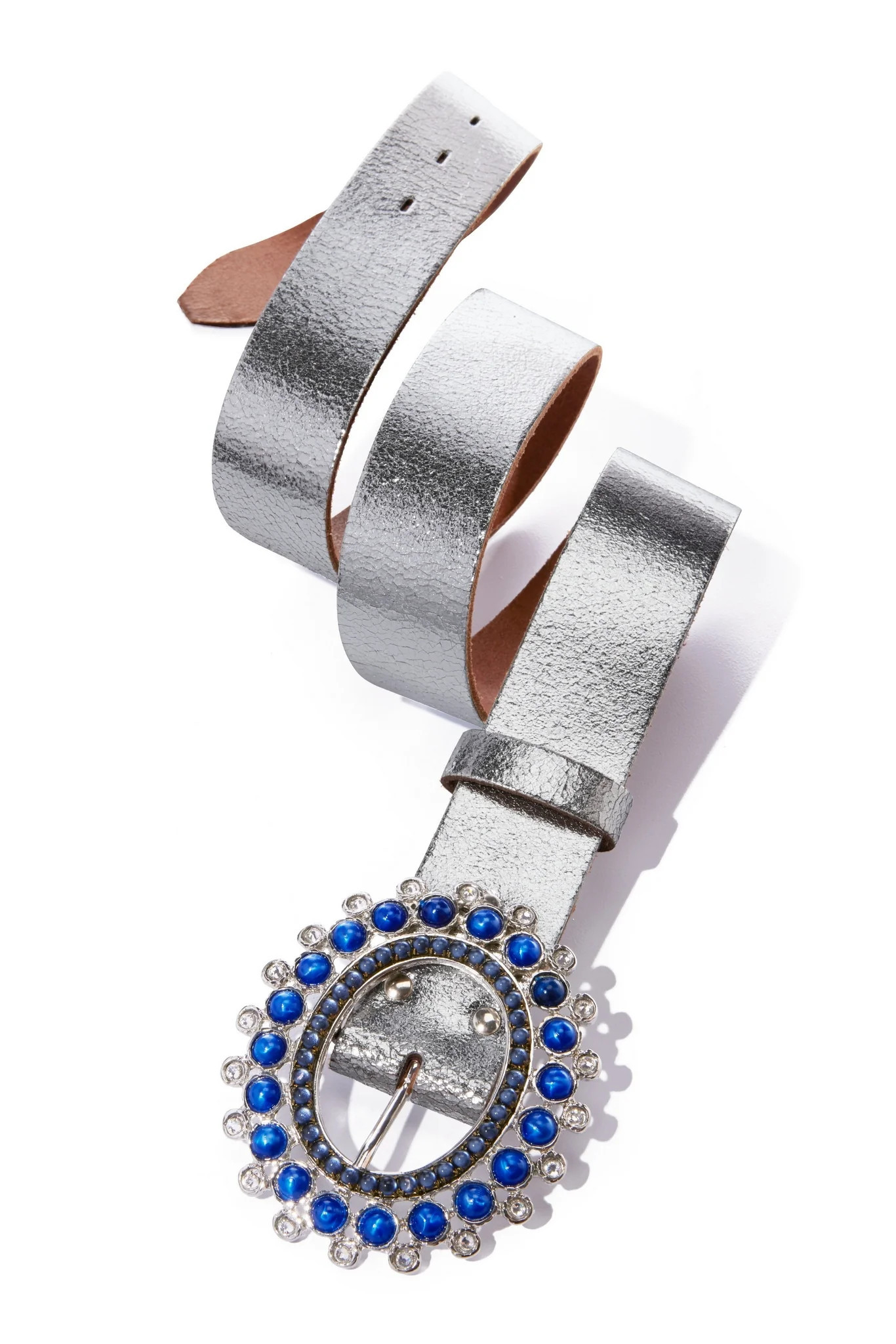 Cobalt Blue Gemstone Buckle Belt | Boston Proper