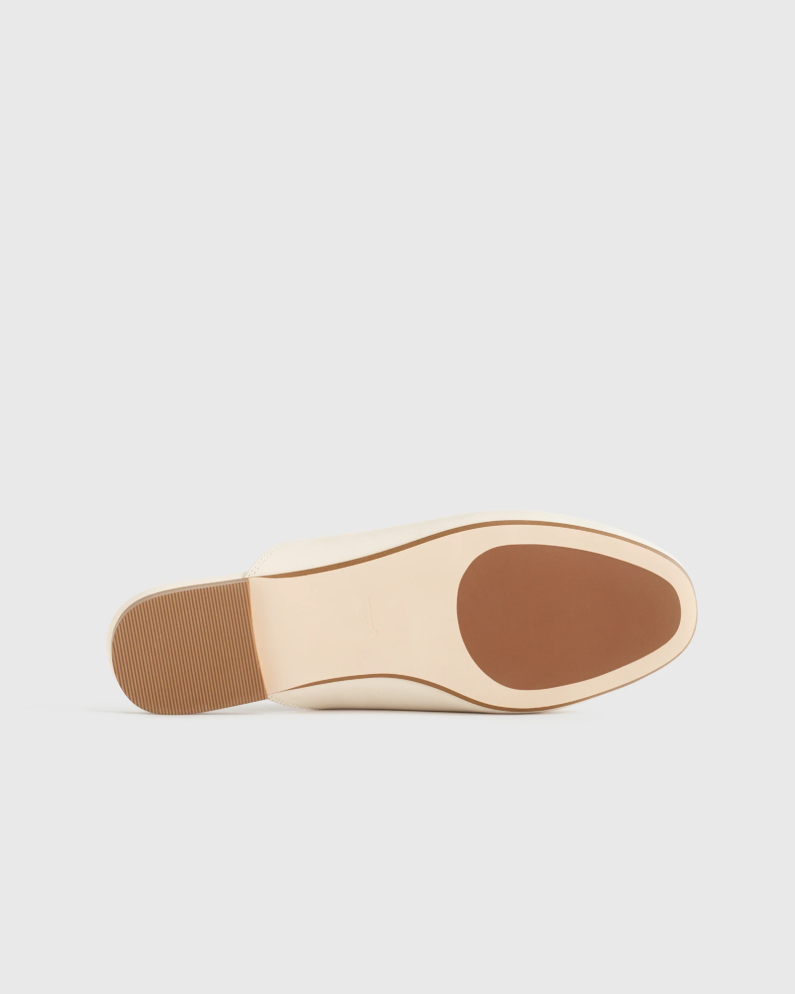 Italian Leather Horsebit Loafer Mule in Bone | Quince