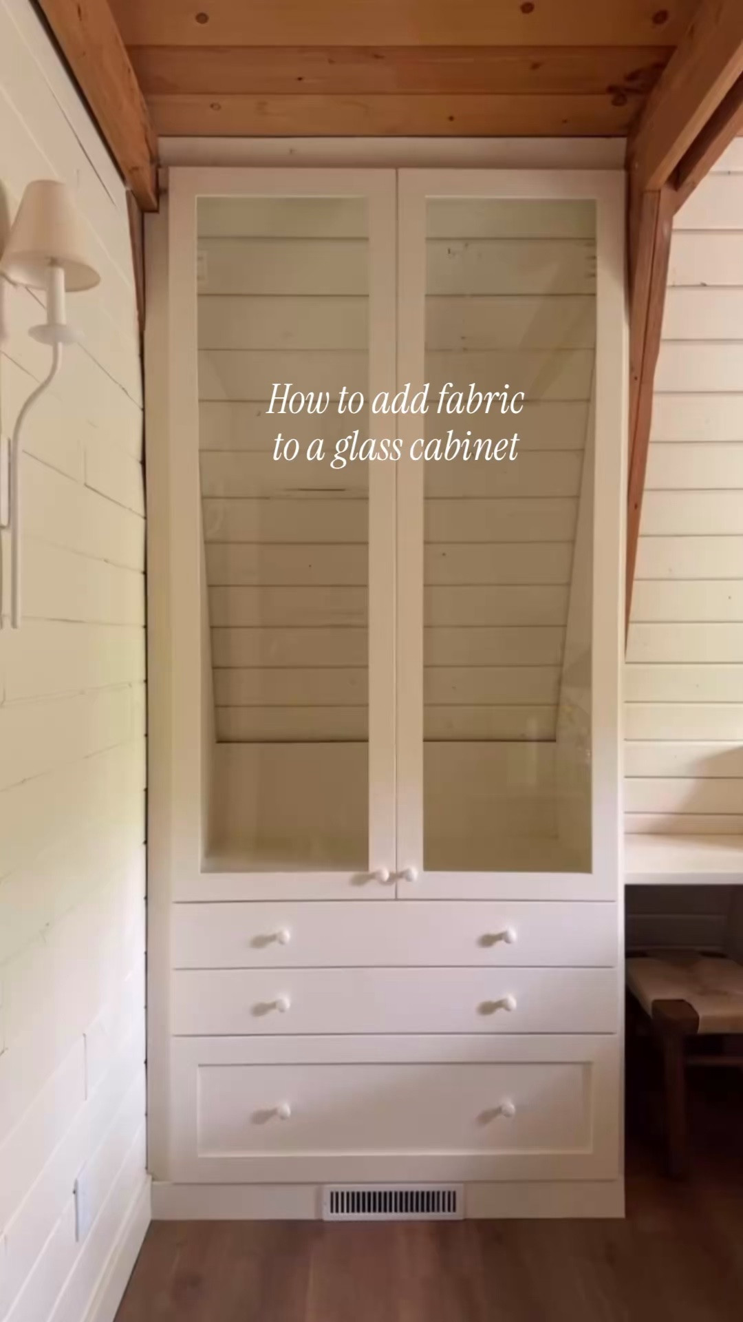 How to add fabric to a glass cabinet…

#LTKvlog #LTKstorytime #LTKHome