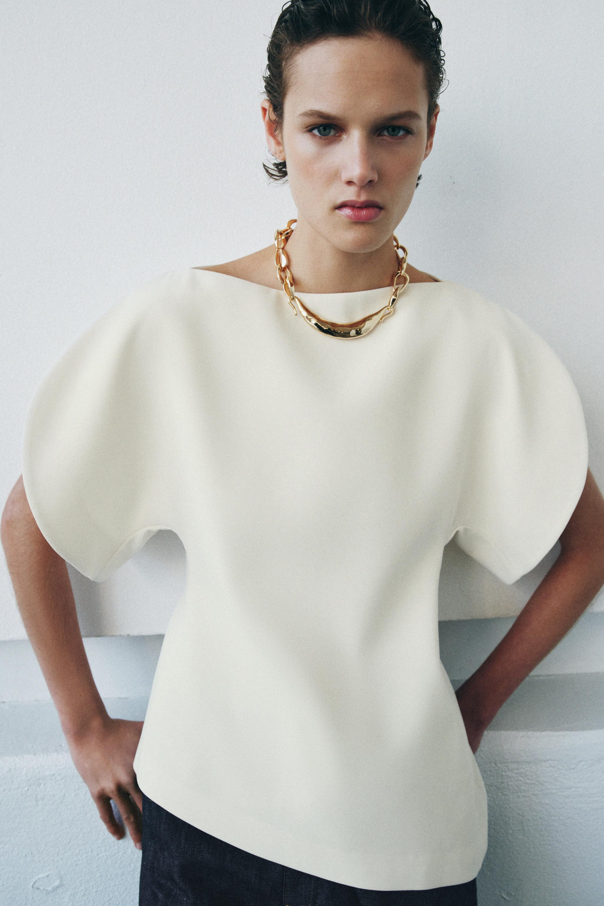 BALLOON SLEEVE TOP ZW COLLECTION | Zara US